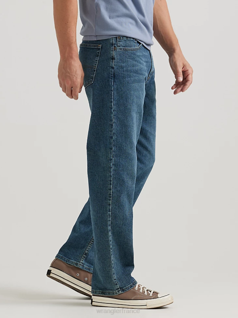 Wrangler Hommes Authentics - Jean flex confortable coupe décontractée PN28D199 vêtements fumée (zm3cssm)
