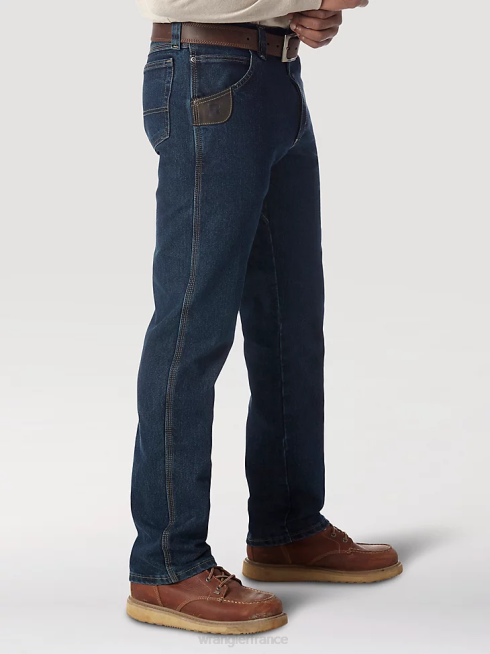 Wrangler Hommes Jean cinq poches confort avancé riggs workwear PN28D668 vêtements teinte foncée (3wac5dt)
