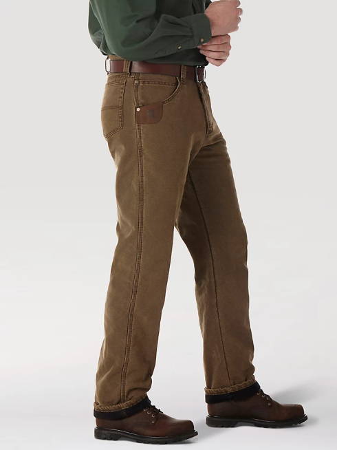 Wrangler Hommes Jean cinq poches doublé matelassé riggs workwear PN28D192 vêtements marron nuit (3w055nb)