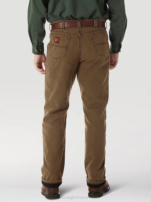 Wrangler Hommes Jean cinq poches doublé matelassé riggs workwear PN28D192 vêtements marron nuit (3w055nb)