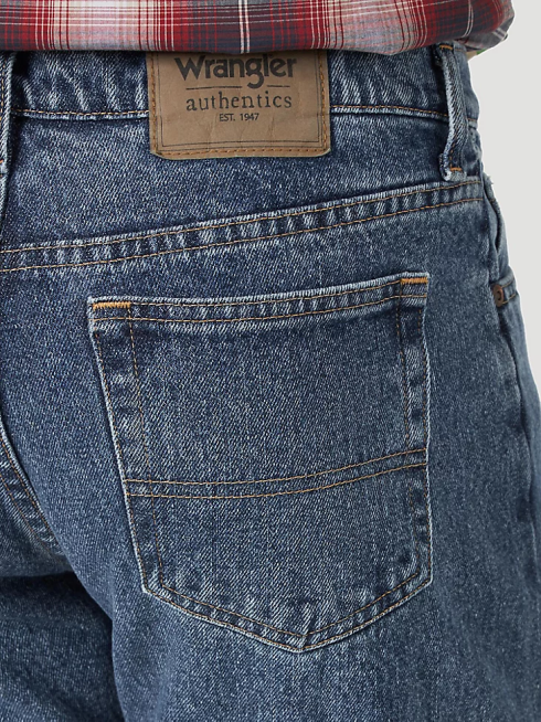 Wrangler Hommes authentiques jean coupe classique en coton PN28D152 vêtements bleu vintage (10zm100vg)