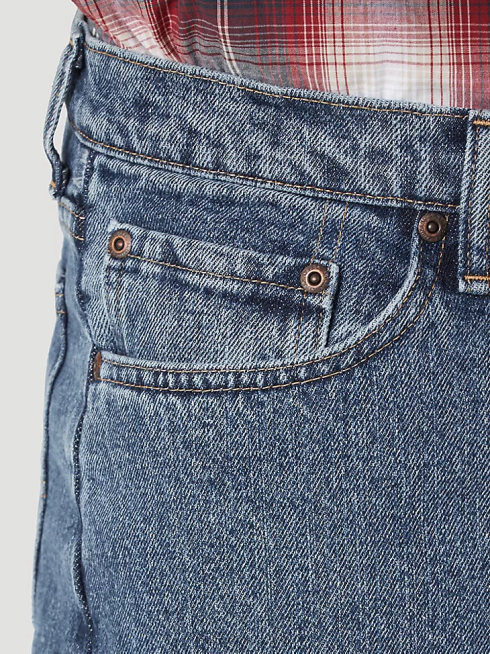 Wrangler Hommes authentiques jean coupe classique en coton PN28D152 vêtements bleu vintage (10zm100vg)