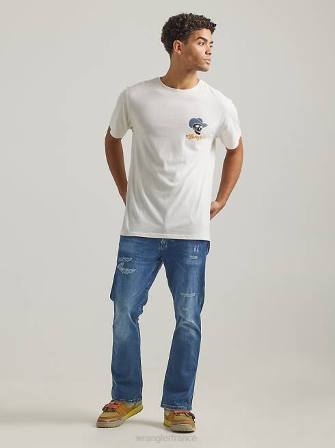 Wrangler Hommes jean bootcut destructé PN28D146 vêtements rio (112332635)
