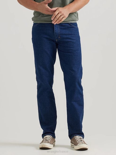 Wrangler Hommes jean coupe flexible classique cinq étoiles haut de gamme PN28D189 vêtements indigo foncé (85498ps)