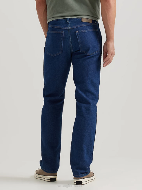 Wrangler Hommes jean coupe flexible classique cinq étoiles haut de gamme PN28D189 vêtements indigo foncé (85498ps)
