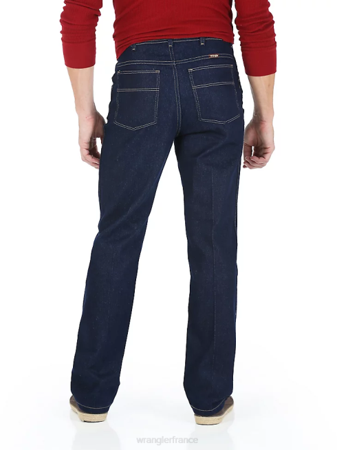 Wrangler Hommes jean coupe flexible classique cinq étoiles haut de gamme PN28D189 vêtements indigo foncé (85498ps)