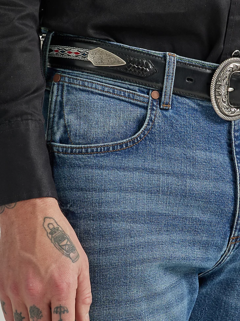 Wrangler Hommes jean droit coupe slim rétro PN28D23 vêtements normande (112332244)