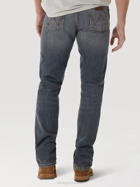 Wrangler Hommes jean droit coupe slim rétro PN28D30 vêtements nuit noire (88mwzdk)