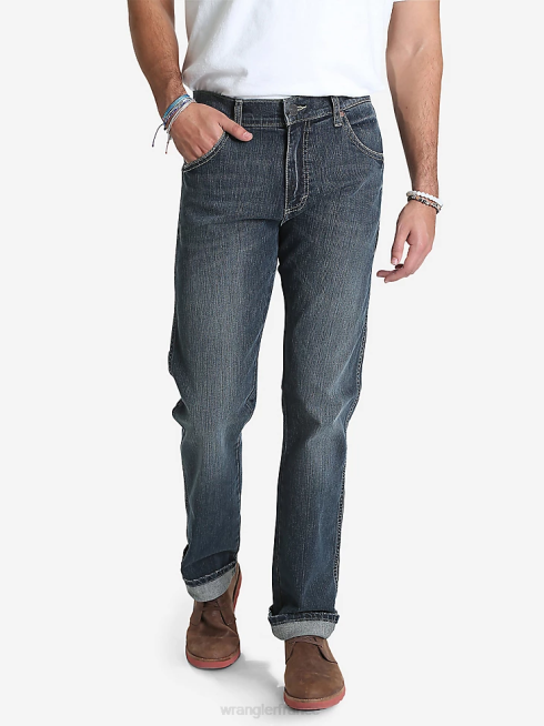 Wrangler Hommes jean droit coupe slim rétro PN28D32 vêtements Jérôme (88mwzjm)