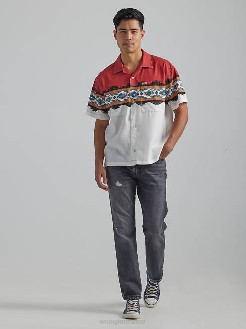 Wrangler Hommes jean droit greensboro PN28D65 vêtements noir déchiré (112335458)