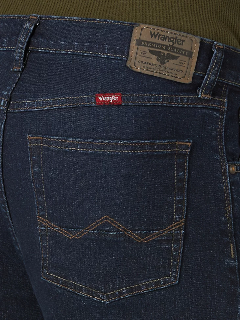 Wrangler Hommes jean droit slim premium cinq étoiles PN28D160 vêtements colbalt foncé (92sswdb)
