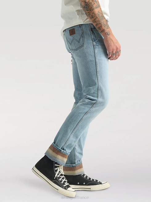 Wrangler Hommes jean flex coupe athlétique PN28D174 vêtements déchiqueté (mgw16jg)