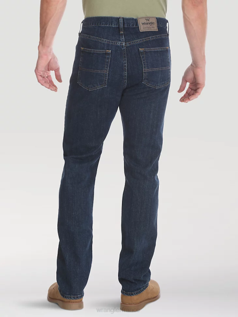 Wrangler Hommes jean flex coupe classique authentiques PN28D126 vêtements indigo foncé (10zm100id)