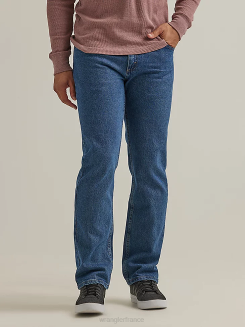 Wrangler Hommes jean flex coupe classique authentiques PN28D131 vêtements stonewash foncé (10zm100dx)