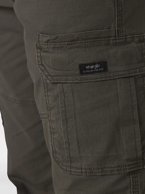 Wrangler Hommes pantalon cargo flexible coupe décontractée cinq étoiles haut de gamme PN28D221 vêtements olive terne (70abwod)