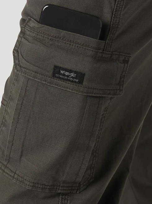 Wrangler Hommes pantalon cargo flexible coupe décontractée cinq étoiles haut de gamme PN28D221 vêtements olive terne (70abwod)