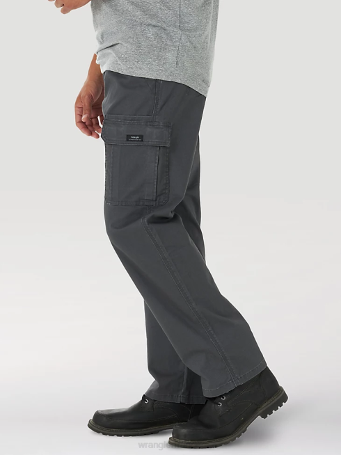 Wrangler Hommes pantalon cargo flexible coupe décontractée cinq étoiles haut de gamme PN28D222 vêtements anthricite (70abwah)