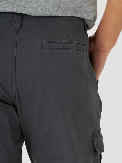 Wrangler Hommes pantalon cargo flexible coupe décontractée cinq étoiles haut de gamme PN28D222 vêtements anthricite (70abwah)