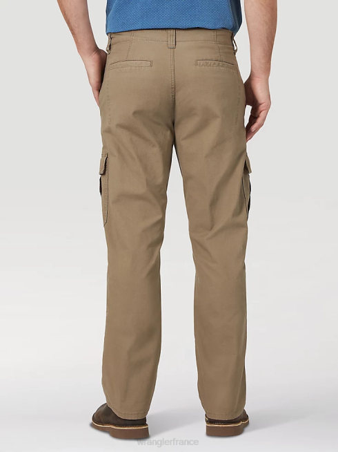 Wrangler Hommes pantalon cargo flexible coupe décontractée cinq étoiles haut de gamme PN28D223 vêtements orge (70abwby)