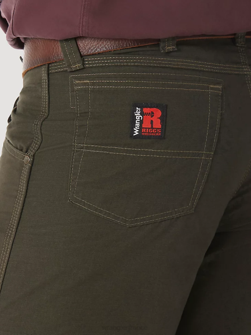 Wrangler Hommes pantalon de technicien en vêtements de travail riggs PN28D661 vêtements loden (3w045ld)