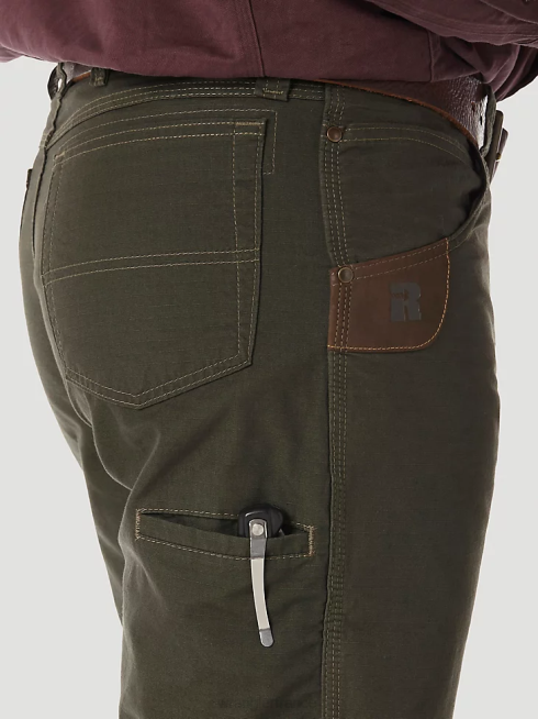 Wrangler Hommes pantalon de technicien en vêtements de travail riggs PN28D661 vêtements loden (3w045ld)
