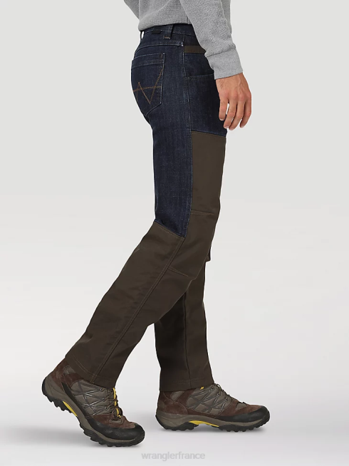 Wrangler Hommes pantalon en toile à jambe droite coupe classique robuste PN28D650 vêtements mousse (31100ms)
