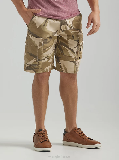 Wrangler Hommes short cargo cinq étoiles haut de gamme PN28D520 vêtements camouflage de varech de bois sauvage (112336223)