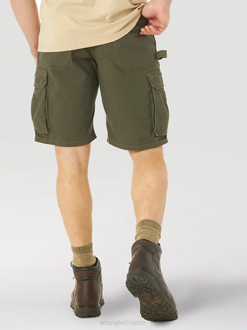 Wrangler Hommes short cargo ranger stretch riggs workwear PN28D537 vêtements loden (3w362ld)