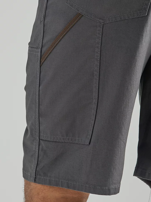 Wrangler Hommes short décontracté utilitaire riggs workwear PN28D674 vêtements gris à fines rayures (112325410)