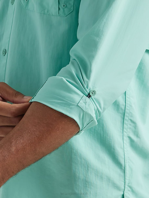 Wrangler Hommes atg pêcheur chemise à manches longues PN28D339 vêtements océan (112331259)