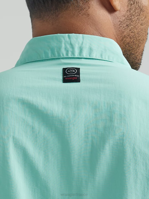 Wrangler Hommes atg pêcheur chemise à manches longues PN28D339 vêtements océan (112331259)