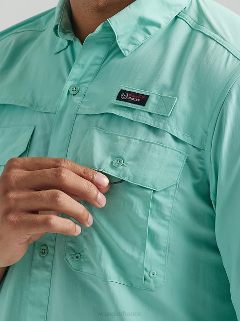 Wrangler Hommes atg pêcheur chemise à manches longues PN28D339 vêtements océan (112331259)