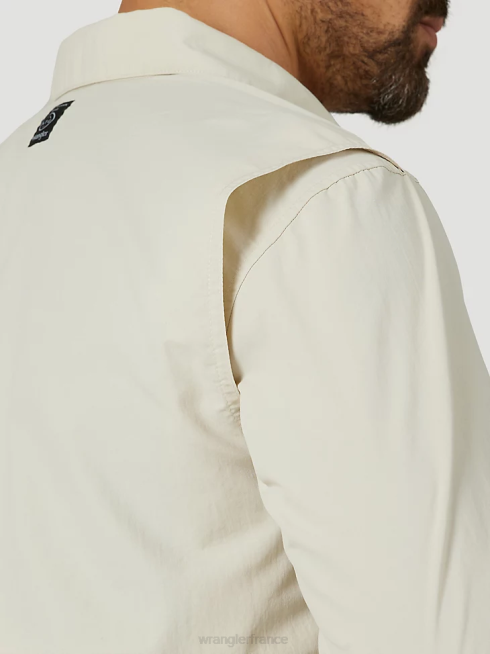 Wrangler Hommes atg pêcheur chemise à manches longues PN28D340 vêtements pélican (10nsb75pn)