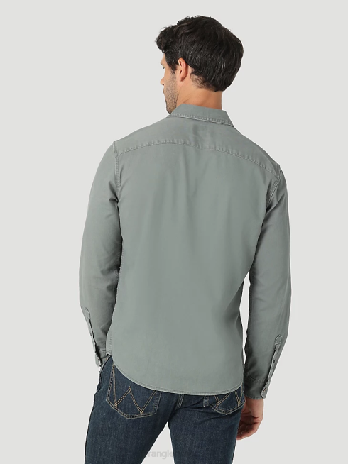 Wrangler Hommes chemise en sergé stretch doux épique PN28D332 vêtements bronze à canon (112322904)
