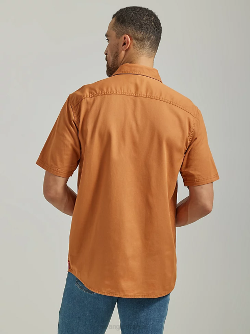 Wrangler Hommes chemise épique en sergé doux et flexible PN28D355 vêtements noisette (112330921)