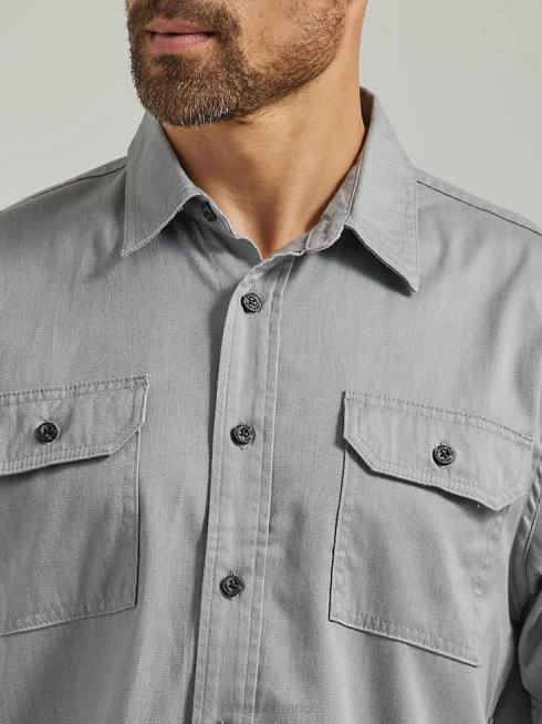 Wrangler Hommes chemise épique en sergé doux et flexible PN28D356 vêtements bruyère en peau de requin (112330793)