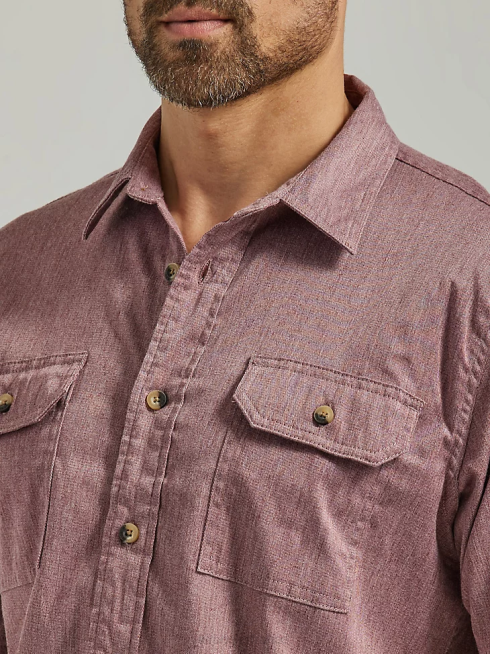 Wrangler Hommes chemise épique en sergé doux et flexible PN28D358 vêtements bruyère de zibeline (112333277)