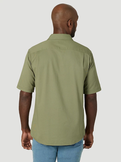 Wrangler Hommes chemise épique en sergé doux et flexible PN28D363 vêtements olivine (112315229)