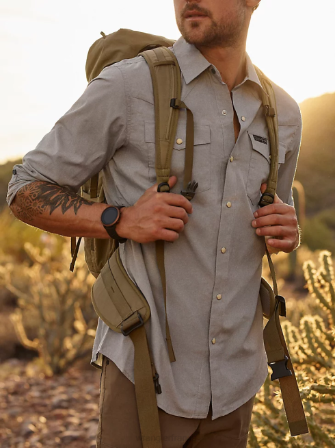 Wrangler Hommes chemise western atg PN28D451 vêtements mer de Béring (nsb92br)