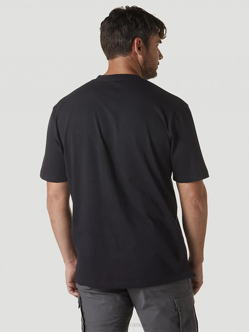 Wrangler Hommes riggs vêtements de travail manches courtes henley PN28D273 vêtements marine (3w760nv)