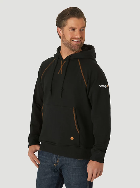 Wrangler Hommes fr sweat à capuche ignifuge à manches longues PN28D509 vêtements noir (10fr171bk)