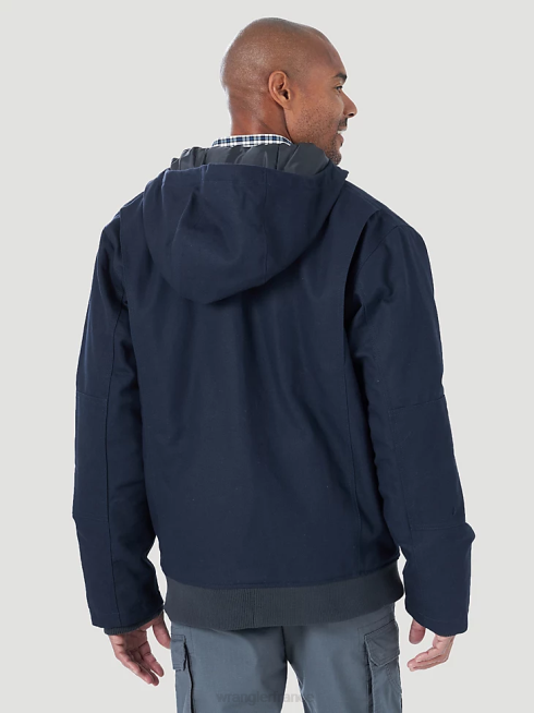Wrangler Hommes riggs workwear veste de travail en toile isolée à couches résistantes PN28D658 vêtements bleu marine foncé (3w193nv)