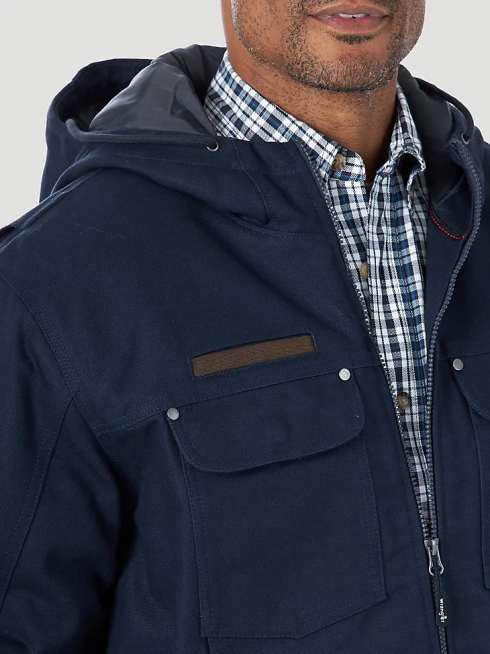 Wrangler Hommes riggs workwear veste de travail en toile isolée à couches résistantes PN28D658 vêtements bleu marine foncé (3w193nv)