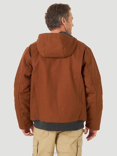 Wrangler Hommes riggs workwear veste de travail en toile isolée à couches résistantes PN28D659 vêtements caramel (3w193 milliards)