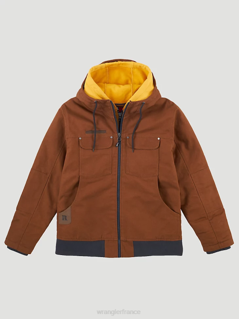 Wrangler Hommes riggs workwear veste de travail en toile isolée à couches résistantes PN28D659 vêtements caramel (3w193 milliards)