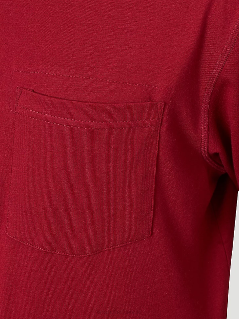 Wrangler Hommes riggs workwear t-shirt performance à manches courtes et 1 poche PN28D276 vêtements groseille rouge (3w701cr)