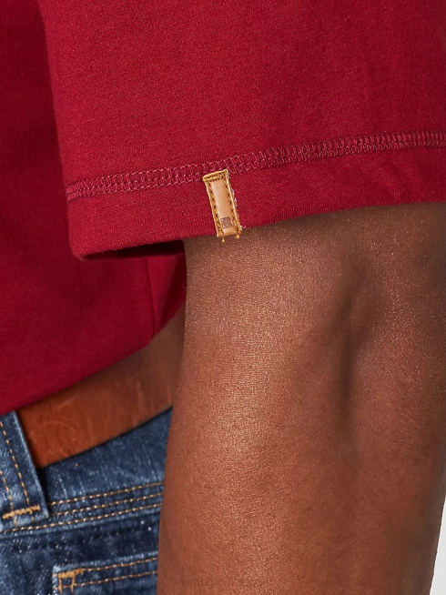 Wrangler Hommes riggs workwear t-shirt performance à manches courtes et 1 poche PN28D276 vêtements groseille rouge (3w701cr)