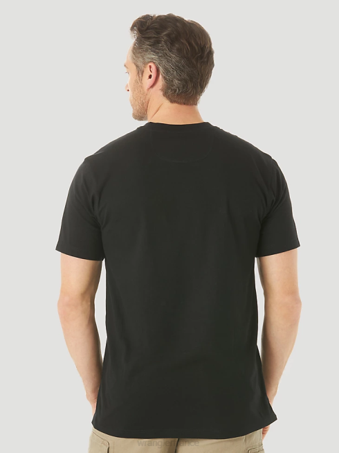 Wrangler Hommes riggs workwear t-shirt performance à manches courtes et 1 poche PN28D277 vêtements noir (3w701bk)
